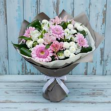 Букет цветов из:  Герберы, Альстромерии и Хризантемы в Ундоры