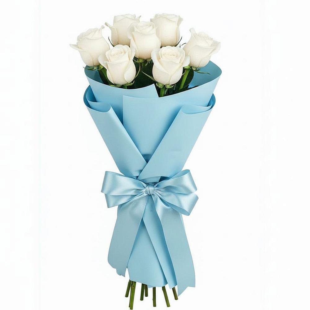 Букет 7 белых роз Проуд в Ундоры