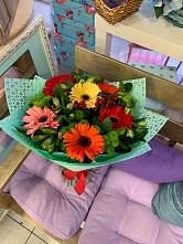 Букет цветов из:  Герберы, Хризантемы и Альстромерии #REPLACE_PRED# Ундоры