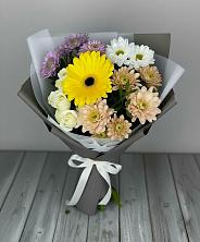 Букет цветов из:  Розы, Герберы и Хризантемы в Ундоры
