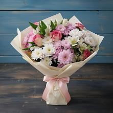 Букет цветов из:  Хризантемы, Альстромерии и Розы в Ундоры