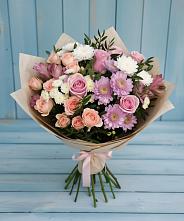 Букет цветов из:  Хризантемы, Розы и Альстромерии в Ундоры