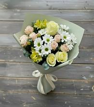 Букет цветов из:  Альстромерии, Розы и Хризантемы в Ундоры