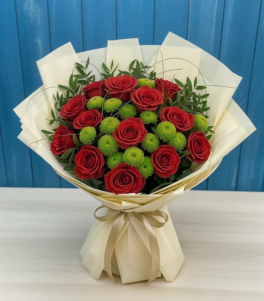 Букет цветов из: Розы и Хризантемы в Ундоры